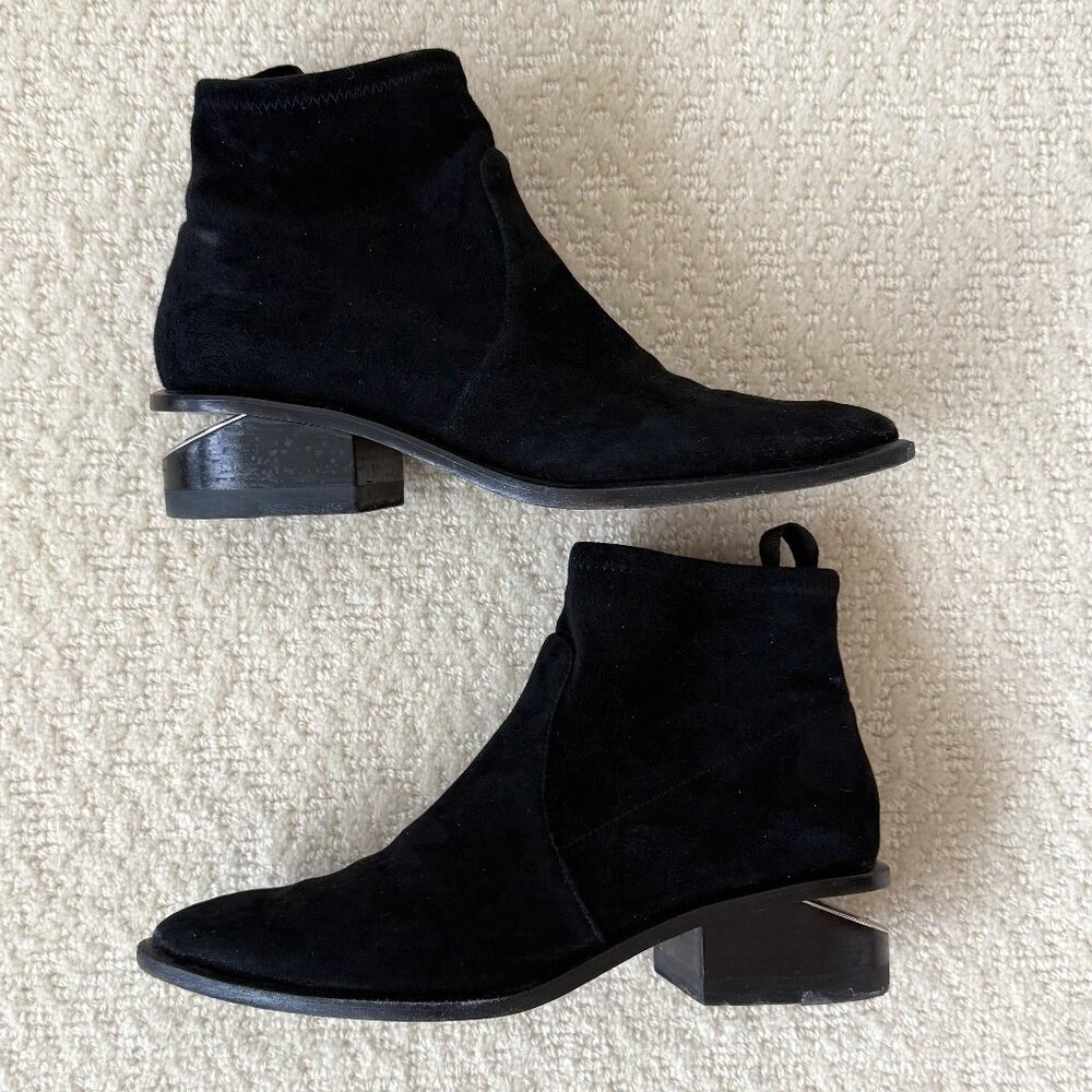 Alexander Wang _ Kori Suede _ Black Ankle Booties